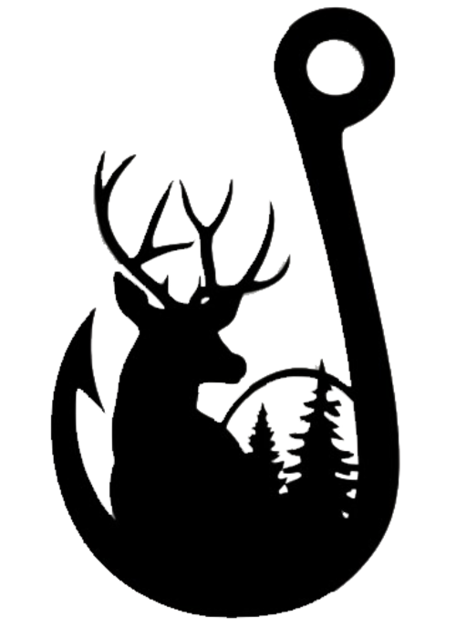 Deer Fishing Hook - Metal Wall Art
