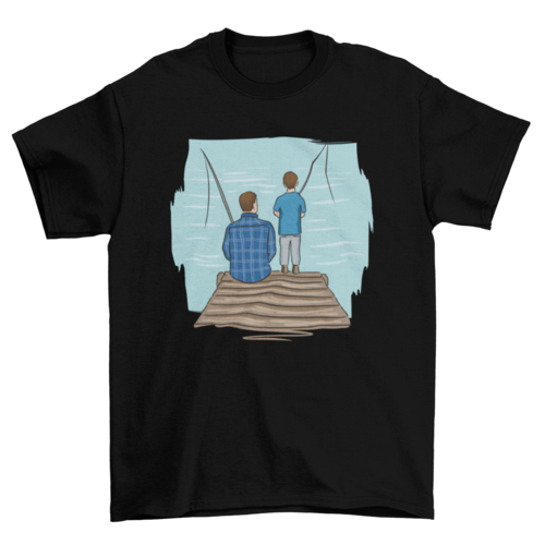 Fishing dad t-shirt design"
