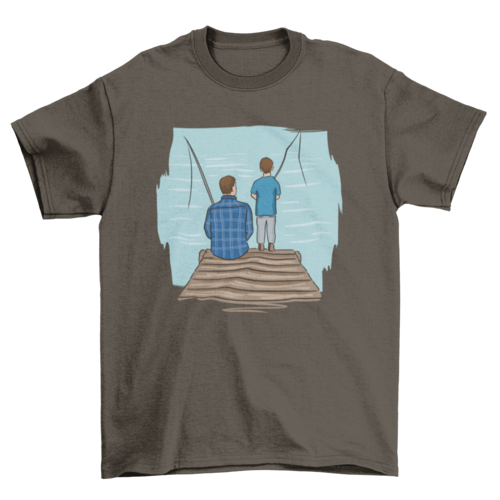 Fishing dad t-shirt design"